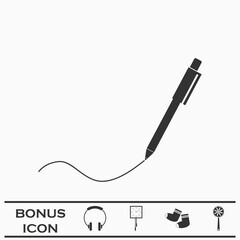 Pen icon flat