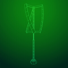 Darrieus wind turbine. Windmill generator