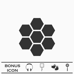 Honeycomb icon flat