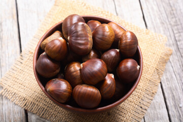 Autumn food chestnut