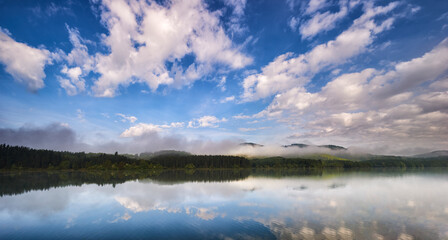 Urrúnaga reservoir, Legutio, Otxandio, Alava, Basque Country, E