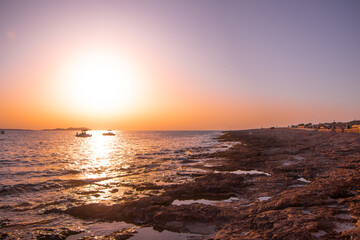 sunset at the beach from ibiza