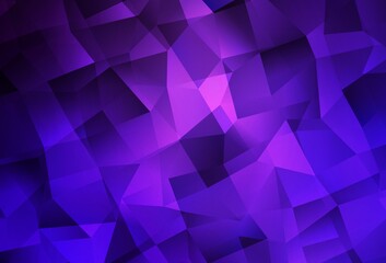 Fototapeta premium Dark Purple vector low poly layout.