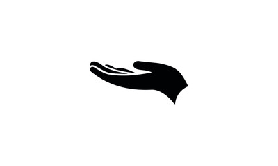 Flat Hand Icon Vector,Hand Demand Symbol 

