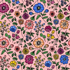 SEAMLESS BACKGROUND WITH STYLIZED COLORS