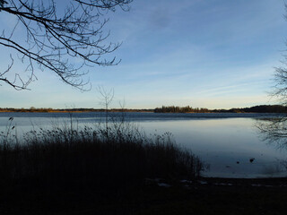 Lake Staffelsee in Bavaria, Germany