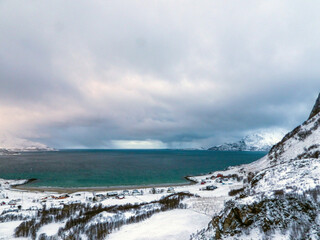 Strand bei Grotfjord, Kvaloya, Norwegen
