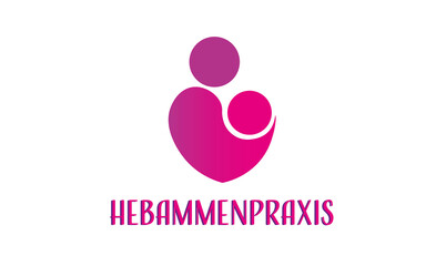 Hebammen Logo  , Hebammenpraxis Logo ,  Mutter  und Kind Logo