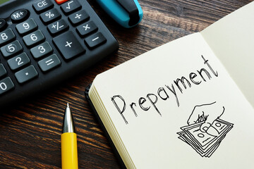 Prepayment is shown on the business photo using the text