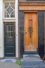 Fototapeta na wymiar Two Different Doors Amsterdam