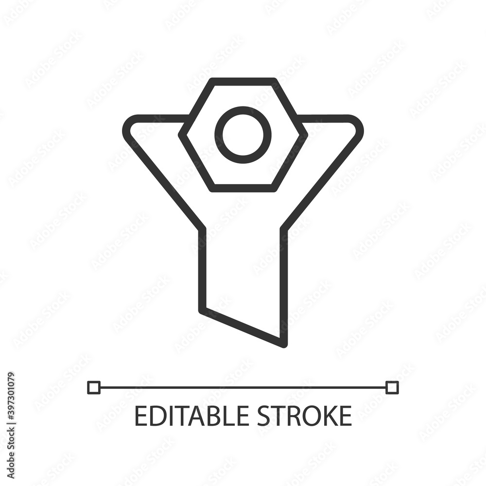 Leinwandbilder filter pixel perfect linear icon. check what content should render. show items by parameters. thin l