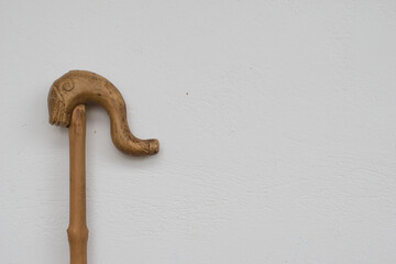 Wooden shepherd's crook head of shepards walking stick