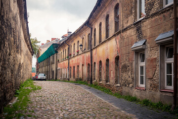 View of street in old town of Vilnius, Lithuania.