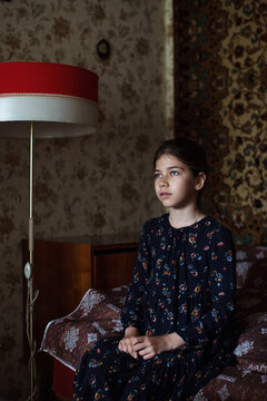 Portrait of a beautiful girl indoors