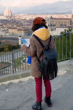 Little girl with a map