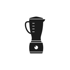 Food processor Blender icon, Vector isolated simple kitchen equipment silhouette illustration