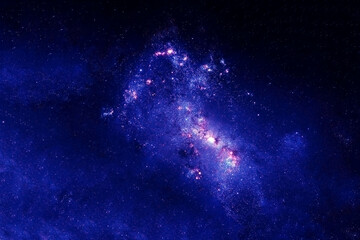 Blue galaxy in deep space. Elements of this image were furnished by NASA.