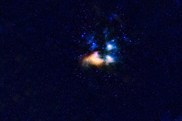 Blue galaxy in deep space. Elements of this image were furnished by NASA.