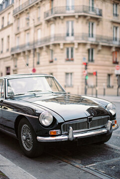 black retro car
