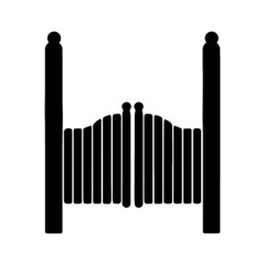 Old western saloon door. Vector icon. EPS10