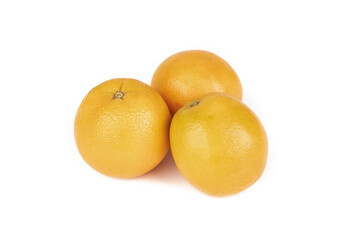 Group of oranges isolated over white background