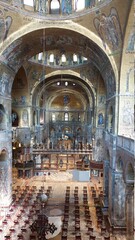 Fototapeta premium VENICE, ITALY- March 17, 2016. Amazing mosaics inside the Basilica di San Marco