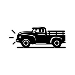 Fototapeta na wymiar Retro cars icons set 1. Vintage cars vectors.