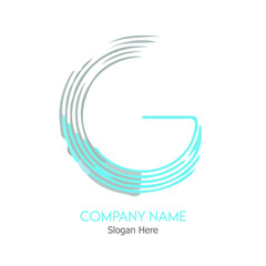 abstract blue company logo