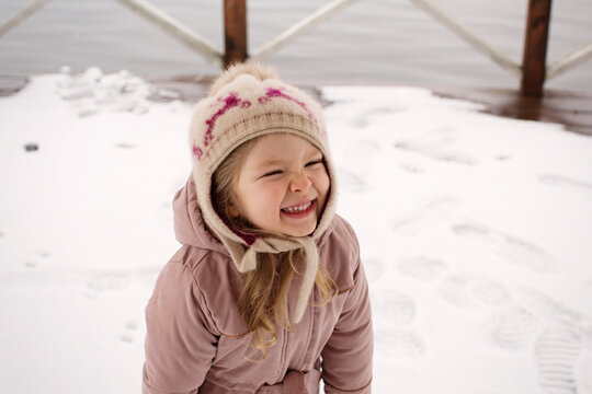 Cute, little girl is laughing