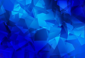 Light BLUE vector abstract mosaic pattern.