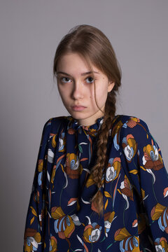 Studio portrait of a pretty girl