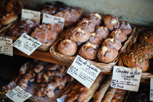 Nice Breads at Local Bakery in Japanese Small Town
