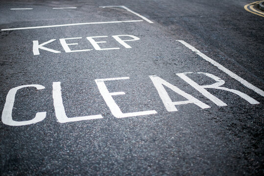 Writing on asphalt road