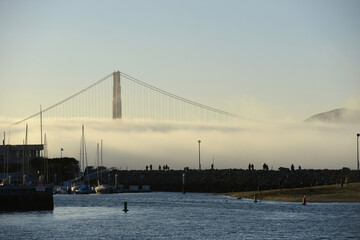 Fototapeta premium San Francisco Golden Gate Bridge and fog