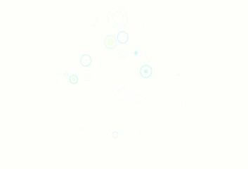 Light Green vector template with circles.