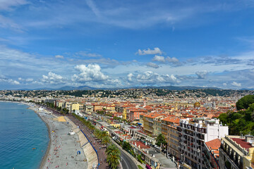 Scenic view of Nice, France on the French Rivera 