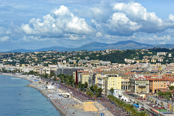 Fototapeta na wymiar Scenic view of Nice, France on the French Rivera 