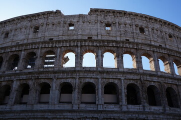 Obraz premium Wall of Colosseum in Rome, exterior