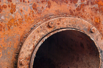 Large diameter pipe, old fittings, shipbuilding.