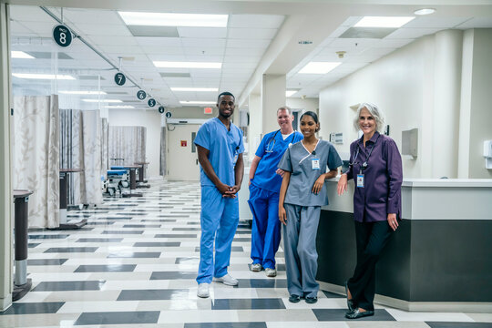 Portrait of medical team in hospital