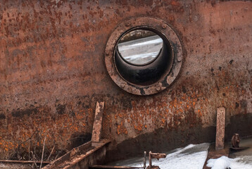 Part of an old ship, a cemetery of ships.