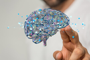 intelligence brain ai digtal 3d artificial intelligence