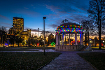 Christmas lights on Boston Common