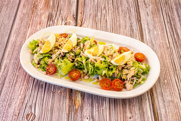 mixed salad with tomatoes and eggs