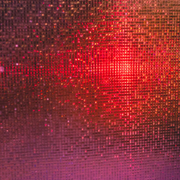 Abstract Mosaic Background With Red Light Dots