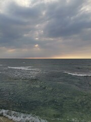 Clouds covering sunset