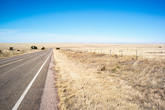 Empty road in rural landscape