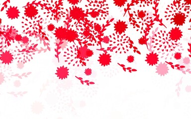 Light Pink, Red vector abstract background with flowers