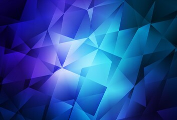 Obraz premium Dark Pink, Blue vector gradient triangles template.