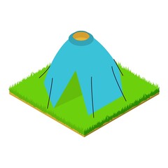 Tent camping icon. Isometric illustration of tent camping vector icon for web
